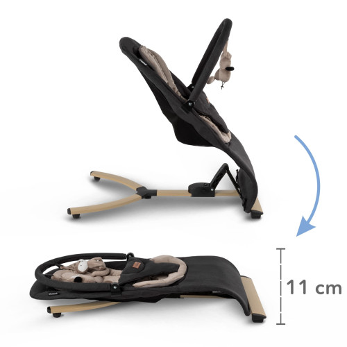 Детский шезлонг-качели Kidwell Rubi Wooden black/gold (KRBL/W) — 23414 Детский шезлонг-качели Kidwell Rubi Wooden black/gold (KRBL/W) — 23414