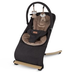 Дитячий шезлонг-гойдалка Kidwell Rubi Wooden black/gold (KRBL/W)