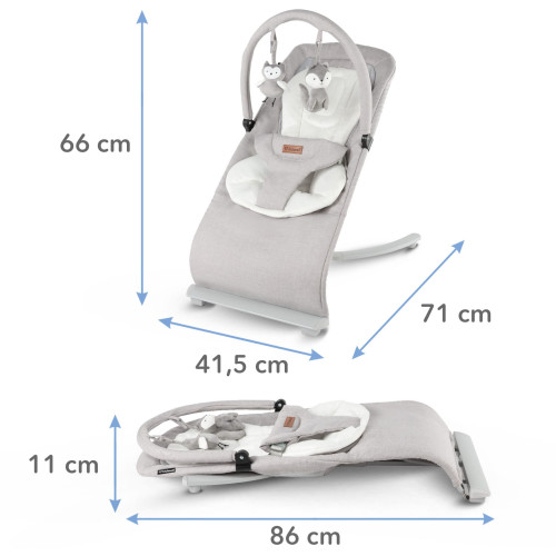 Дитячий шезлонг-гойдалка Kidwell Rubi Wooden gray/white (KRG/W) — 23416 Дитячий шезлонг-гойдалка Kidwell Rubi Wooden gray/white (KRG/W) — 23416