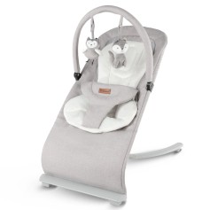 Дитячий шезлонг-гойдалка Kidwell Rubi Wooden gray/white (KRG/W)