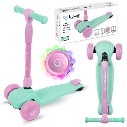 Дитячий триколісний самокат Kidwell Jax mint-pink (KJMP) — 22870