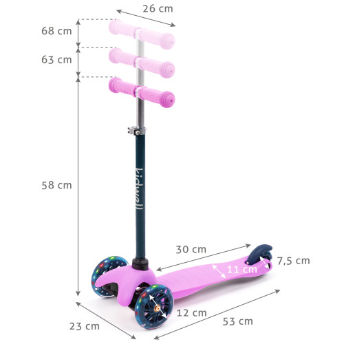 Дитячий триколісний самокат Kidwell Uno violet (KUNOV) — 22864