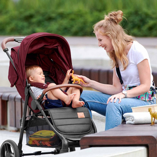 Прогулянкова коляска Kinderkraft Grande LX Burgundy (348545) — 15764 Прогулянкова коляска Kinderkraft Grande LX Burgundy (348545) — 15764