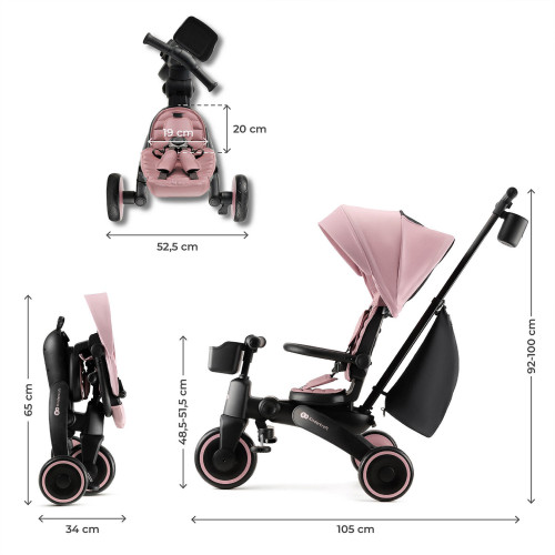 Триколісний велосипед Kinderkraft Jazz 2 Pink (301227) — 21667