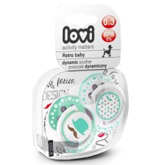 Пустушка динамічна Lovi Retro baby 0-3 м., 2 шт. (22/803boy)