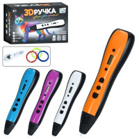 3D ручка для дітей, USB зарядний, 4 кольори, 16,5 см (AK 0013)