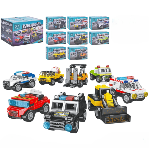 Дитячий конструктор Limo Toy Міський транспорт, 8 видів (KB 4005)