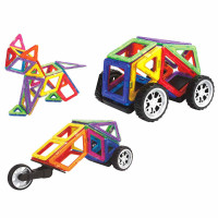 Дитячий магнітний конструктор Limo Toy Magnistar з колесами (LT3006)