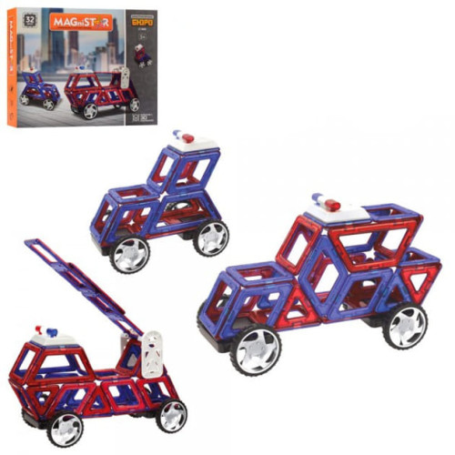 Дитячий магнітний конструктор Limo Toy Транспорт, 32 елементів (LT6002)