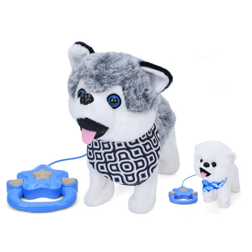 Інтерактивна іграшка Собачка Limo Toy Пухнасті друзі з повідком, 25 см (M 5840 I UA)