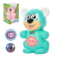 Интерактивная игрушка Мишка, аудио-сказки, музыка, свет, на батарейке, 2 цвета (FT 0043 AB)