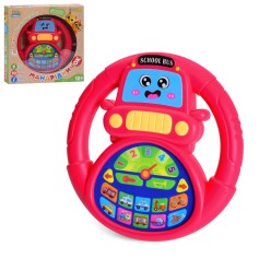 Интерактивная игрушка руль Limo Toy Путешественник-Автомир, обучающий, транспорт, музыка-звук, 18 см (M 6304)