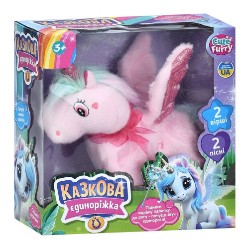 Интерактивная мягкая игрушка Limo Toy Единорог, ходит, музыка-звук, свет, 24 см (M 6217 I UA) — 22649