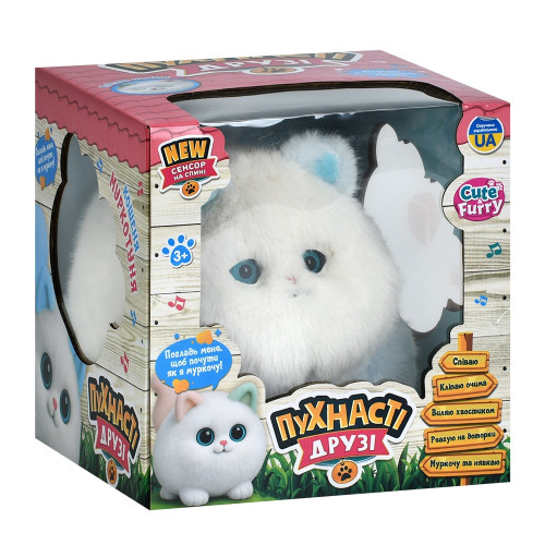 Интерактивная мягкая игрушка Limo Toy Котик, сенсорный, музыка, звук, 2 цвета (M 6241 I UA) — 22645