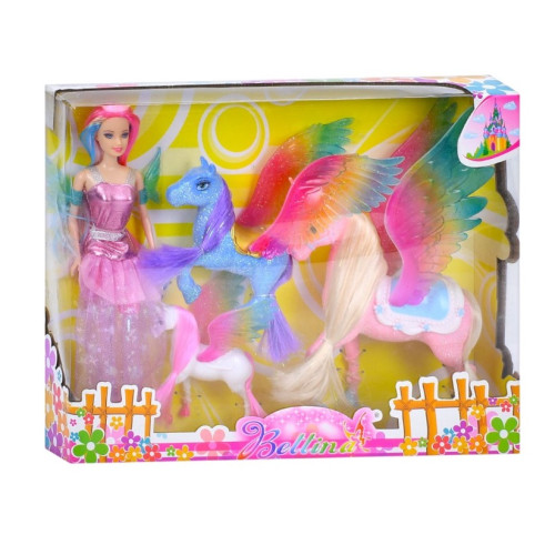 Лялька-фея з єдинорогом 3 шт, 28 см (68410)