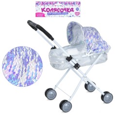 Коляска для ляльки Limo Toy з паєтками 47-23-53 см (M 5092 UA)