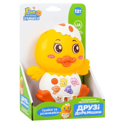 Дитяче піаніно Limo Toy Каченя, музика, світло, звуки тварин, 2 режими гучності, 15 см (FT 0052) — 23767