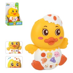 Дитяче піаніно Limo Toy Каченя, музика, світло, звуки тварин, 2 режими гучності, 15 см (FT 0052)