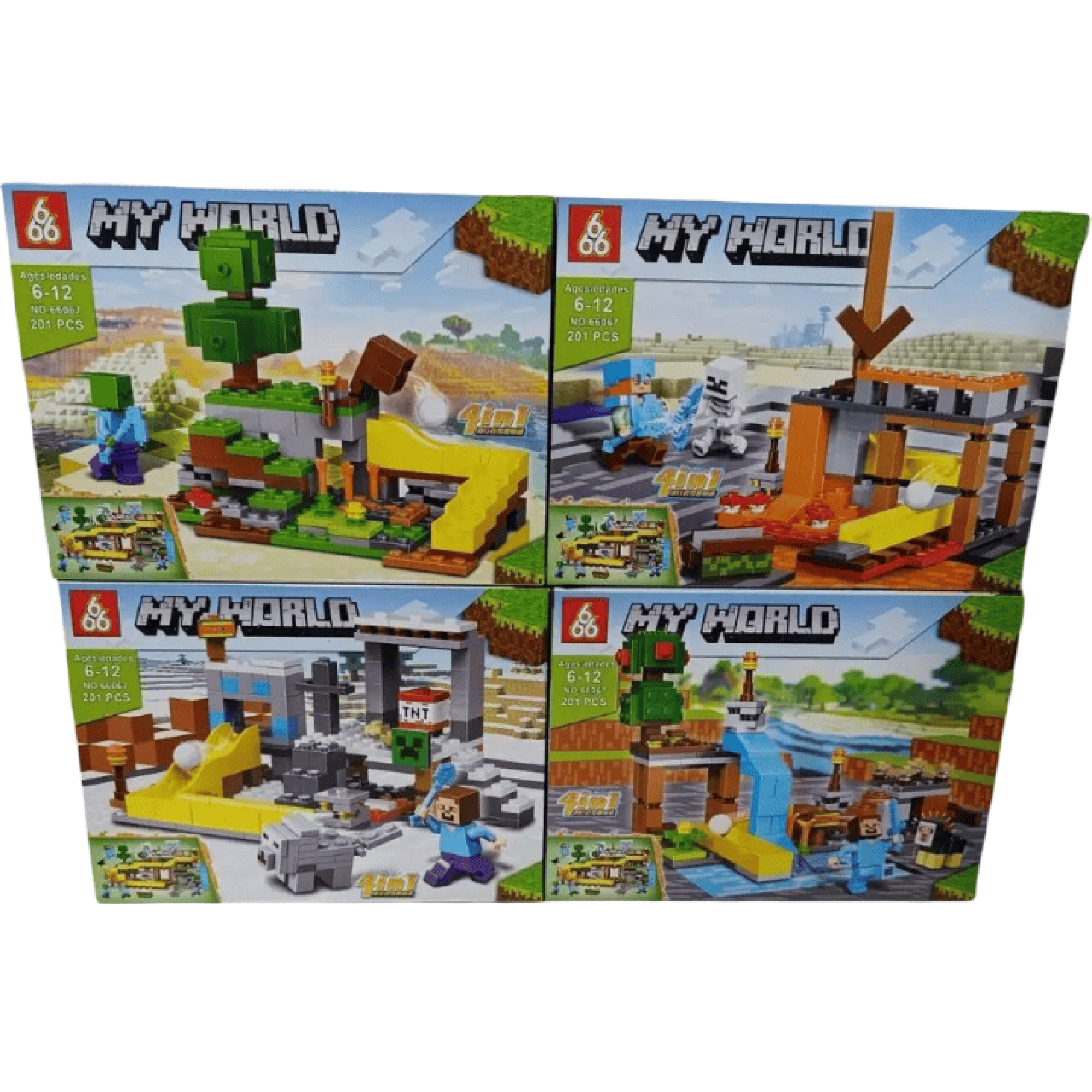 Детский конструктор My World Minecraft, 4 вида (66067) — 20104