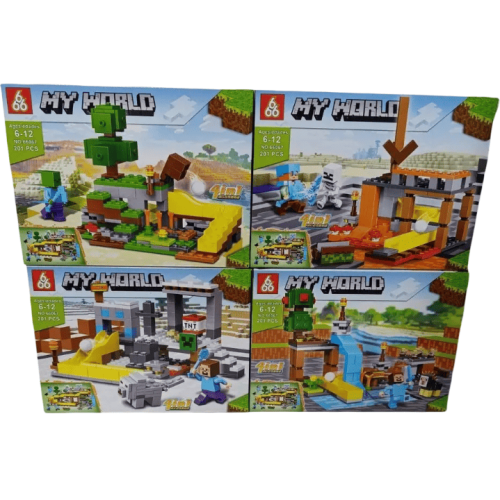Дитячий конструктор My World Minecraft, 4 вида (66067)