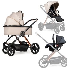Коляска 3в1 з автокріслом Ninos Estrella Beige Gold