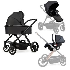 Коляска 3в1 з автокріслом Ninos Estrella Black Black