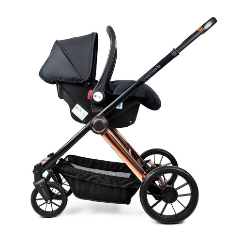 Коляска 3в1 с автокреслом Ninos Estrella Black Gold — 21138