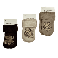 Теплі дитячі шкарпетки Baby Fashion на махрі, Ведмедик, 3 кольори (PH-1237)