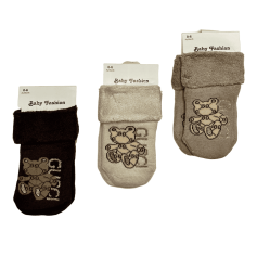 Теплі дитячі шкарпетки Baby Fashion на махрі, Ведмедик, 3 кольори (PH-1237)