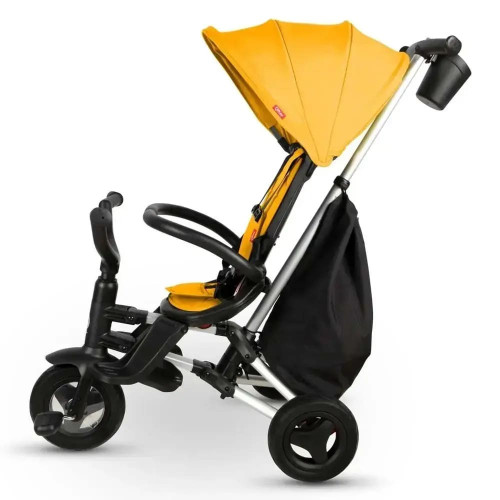 Триколісний складний велосипед дитячий Qplay Nova Plus Rubber Desert Yellow — 13641