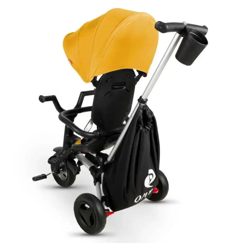 Триколісний складний велосипед дитячий Qplay Nova Plus Rubber Desert Yellow — 13641