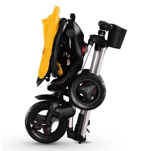 Триколісний складний велосипед дитячий Qplay Nova Plus Rubber Desert Yellow — 13641