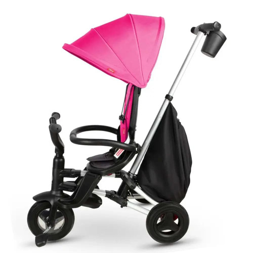 Триколісний складний велосипед дитячий Qplay Nova Plus Rubber Floral Pink — 13642 Триколісний складний велосипед дитячий Qplay Nova Plus Rubber Floral Pink — 13642