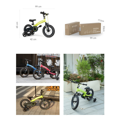 Велосипед - беговел Qplay Miniby 3в1 Green — 13625