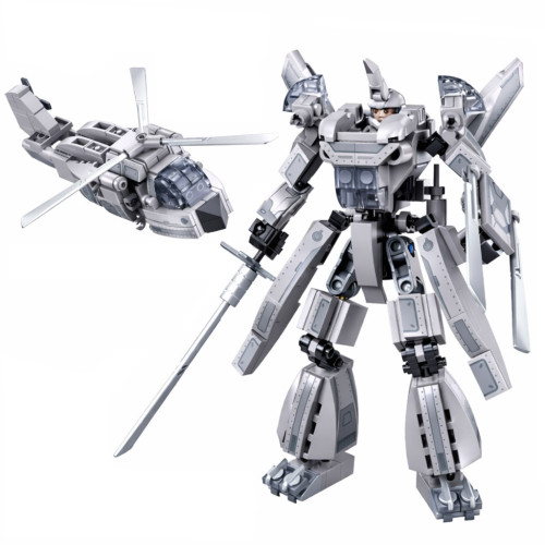 Дитячий конструктор 2в1 Sluban "Робот-гелікоптер" 218 деталей (M38-B1282)