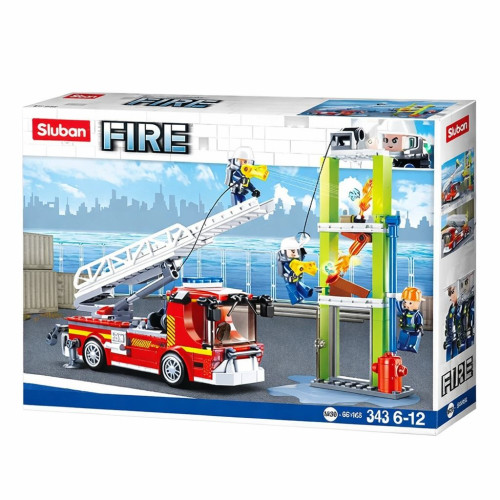 Дитячий конструктор Sluban Fire "Пожежна машина" 343 деталей (M38-B0966) — 23774 Дитячий конструктор Sluban Fire "Пожежна машина" 343 деталей (M38-B0966) — 23774