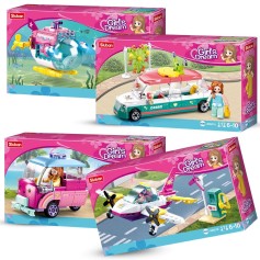 Дитячий конструктор Sluban Girls Dream 4 види транспорту (M38-B0921)