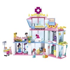 Детский конструктор Sluban Girls Dream "Больница" 3 этажа, 459 деталей (M38-B0799)