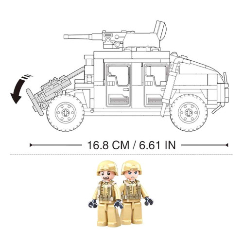 Детский конструктор Sluban Hummer 265 деталей (M38-B0837) — 23809