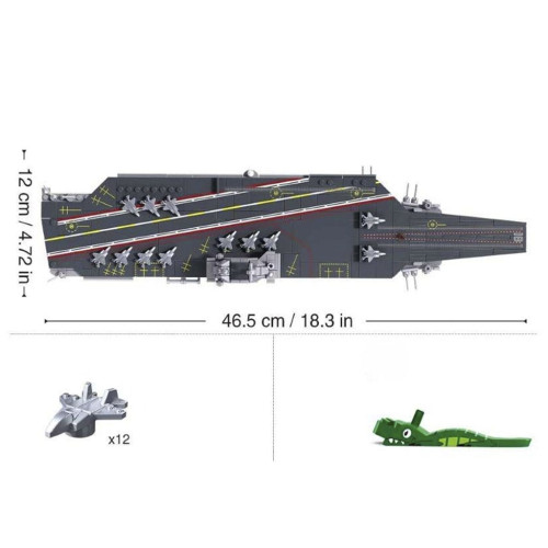 Дитячий конструктор Sluban Model Bricks "Авіаносець" 557 деталей (M38-B1211) — 23804