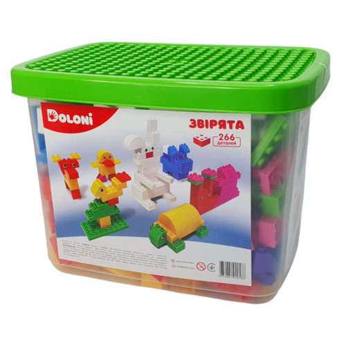 Конструктор Doloni Звірята 266 деталей в боксі (013888/05)
