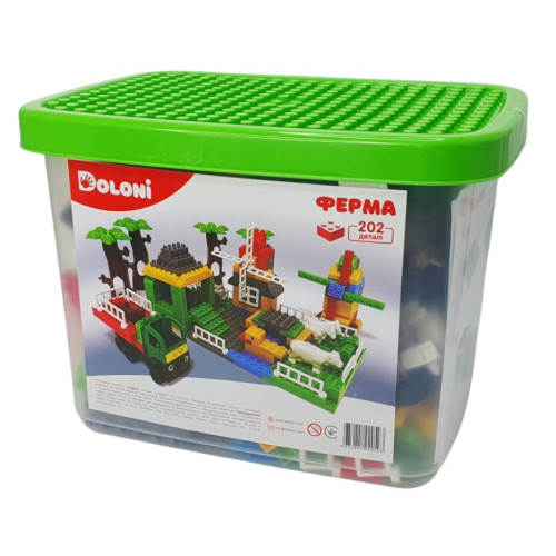 Конструктор Doloni Ферма 202 деталей в боксі (013888/06)