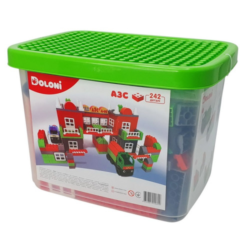 Конструктор Doloni АЗС 242 деталей в боксі (013888/07)