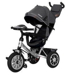 Детский трехколесный велосипед с родительской ручкой Tilly Camaro T-362/2 Темно-серый