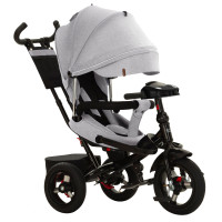 Дитячий триколісний велосипед з батьківською ручкою Tilly Impulse T-386/2 Сірий льон