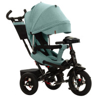 Дитячий триколісний велосипед з батьківською ручкою Tilly Impulse T-386/2 Зелений льон