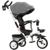 Дитячий триколісний велосипед з батьківською ручкою Tilly Flip T-390/1 Grey