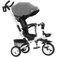 Детский трехколесный велосипед с родительской ручкой Tilly Flip T-390/1 Grey