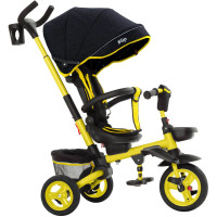 Детский трехколесный велосипед с родительской ручкой Tilly Flip T-390/1 Yellow