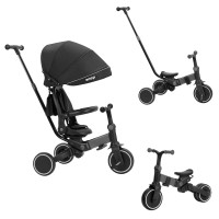 Детский трехколесный велосипед с родительской ручкой Tilly Snap T-391 Black